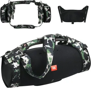 TXEsign Travel Carrying Strap for JBL Boombox/Boombox 2-Waterproof Portable Speaker, Shoulder Strap with Two Side Covers Travel Carrying Pouch for JBL Boombox(Camo)