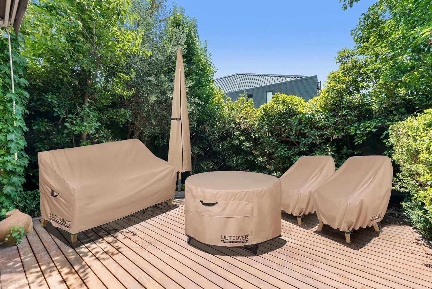ULTCOVER Waterproof Outdoor Sofa Cover - Heavy Duty Patio Bench Covers 58W x 28D x 35H inch