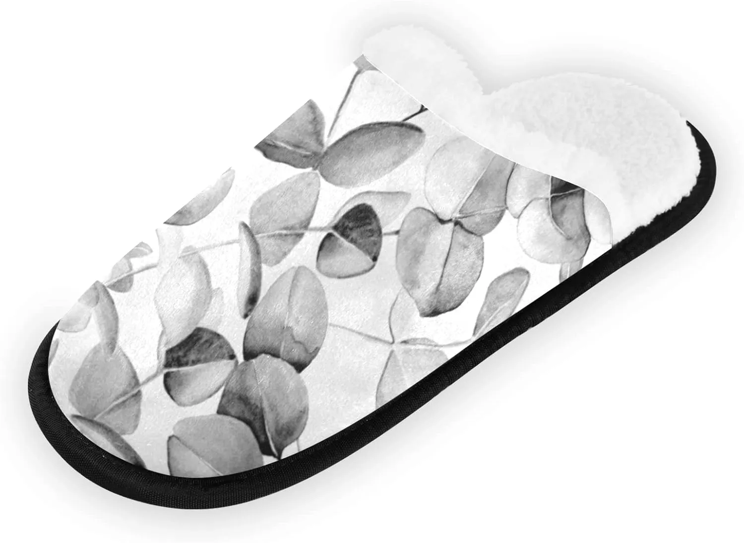 Unisex Slippers Fuzzy Feet Plush Cotton Slippers Anti-Slip Warm House Shoes M/L