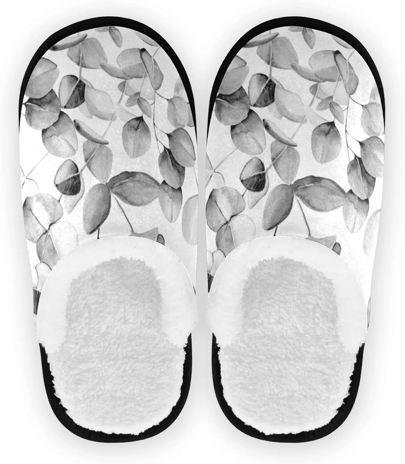 Unisex Slippers Fuzzy Feet Plush Cotton Slippers Anti-Slip Warm House Shoes M/L
