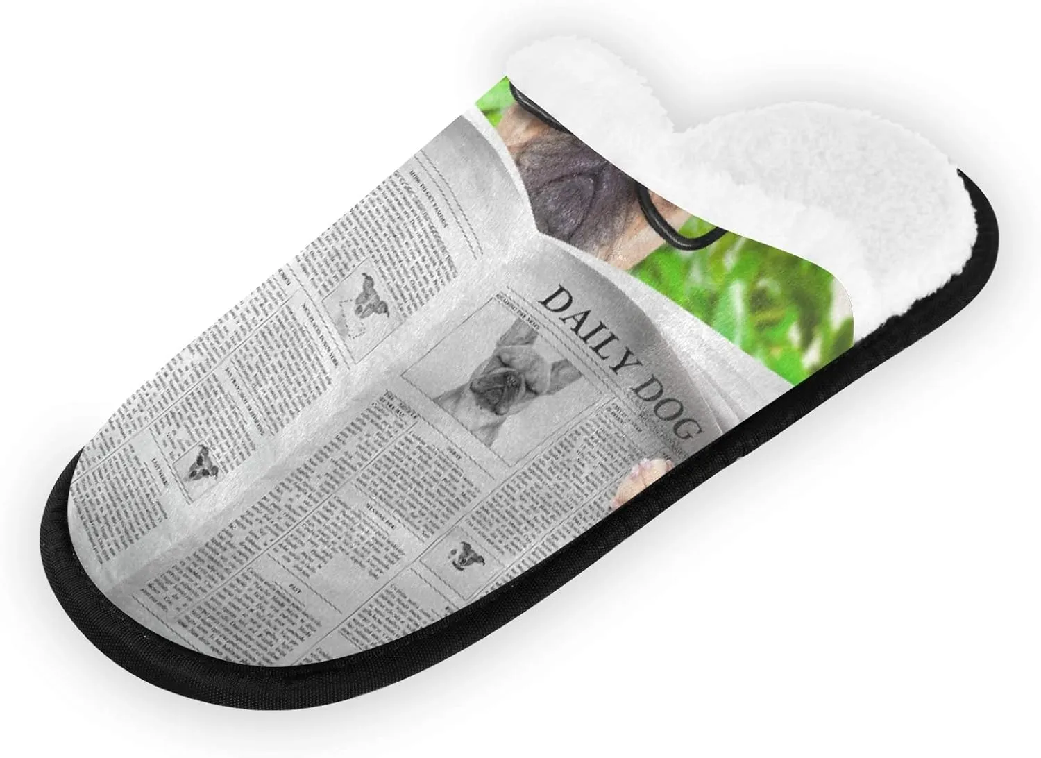 Unisex Slippers Fuzzy Feet Plush Cotton Slippers Anti-Slip Warm House Shoes M/L