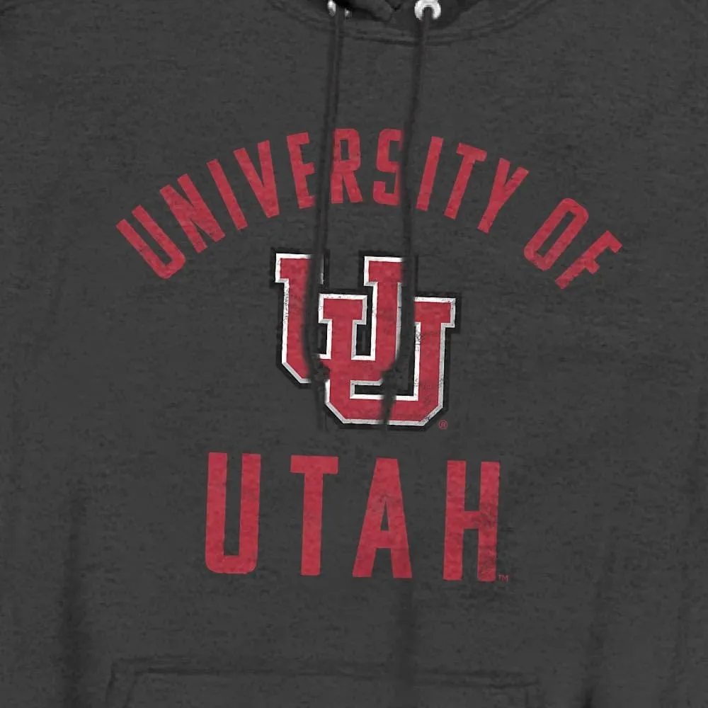 University of Utah Official One Color Utes Logo Unisex Adult Pull-Over Hoodie