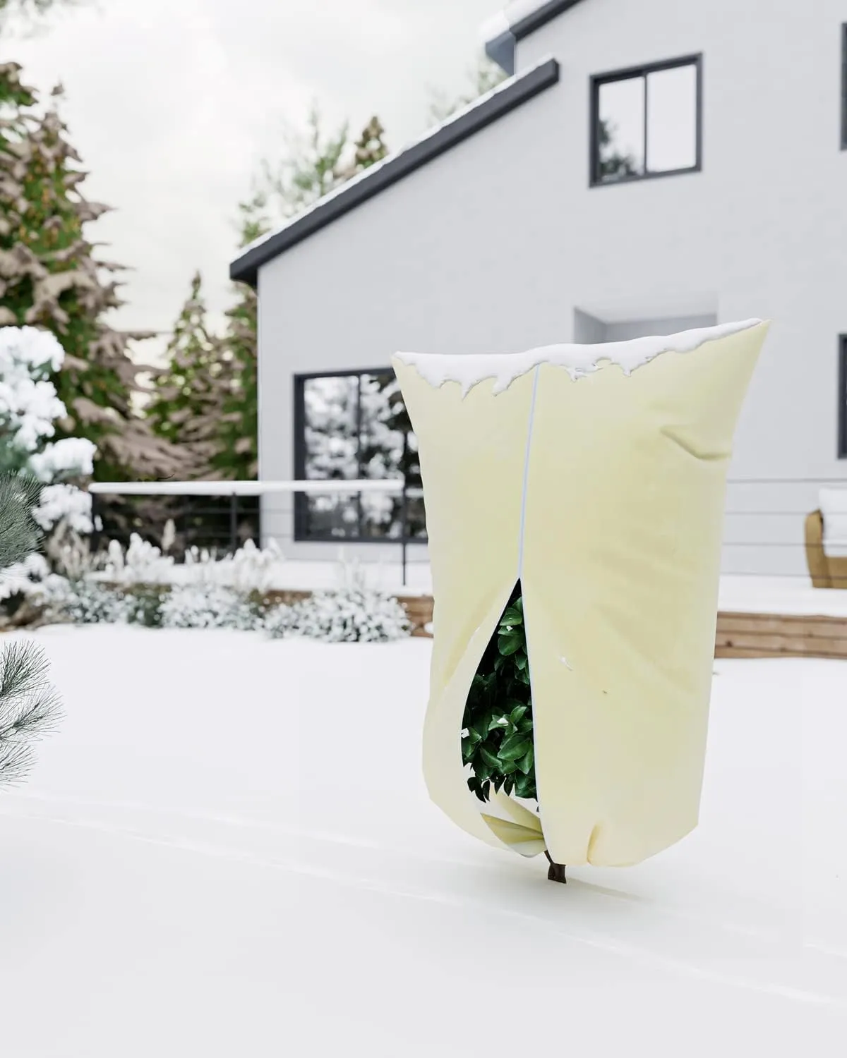 Upgrade Plant Cover Freeze Protection, 3 Packs 3 Sizes 47x72” 39x47” 39x32” Thicken 3oz/yd² Trees Frost Blankets Drawstring Bag Reusable for Potted Winter Cold Garden Supplies