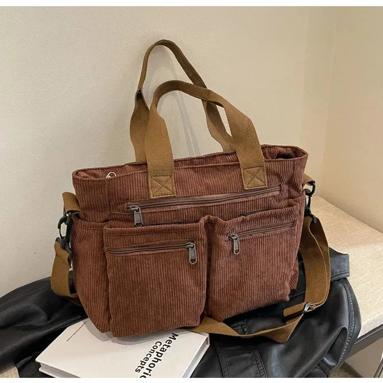 Urban Cord Tote | Shoulder Bag