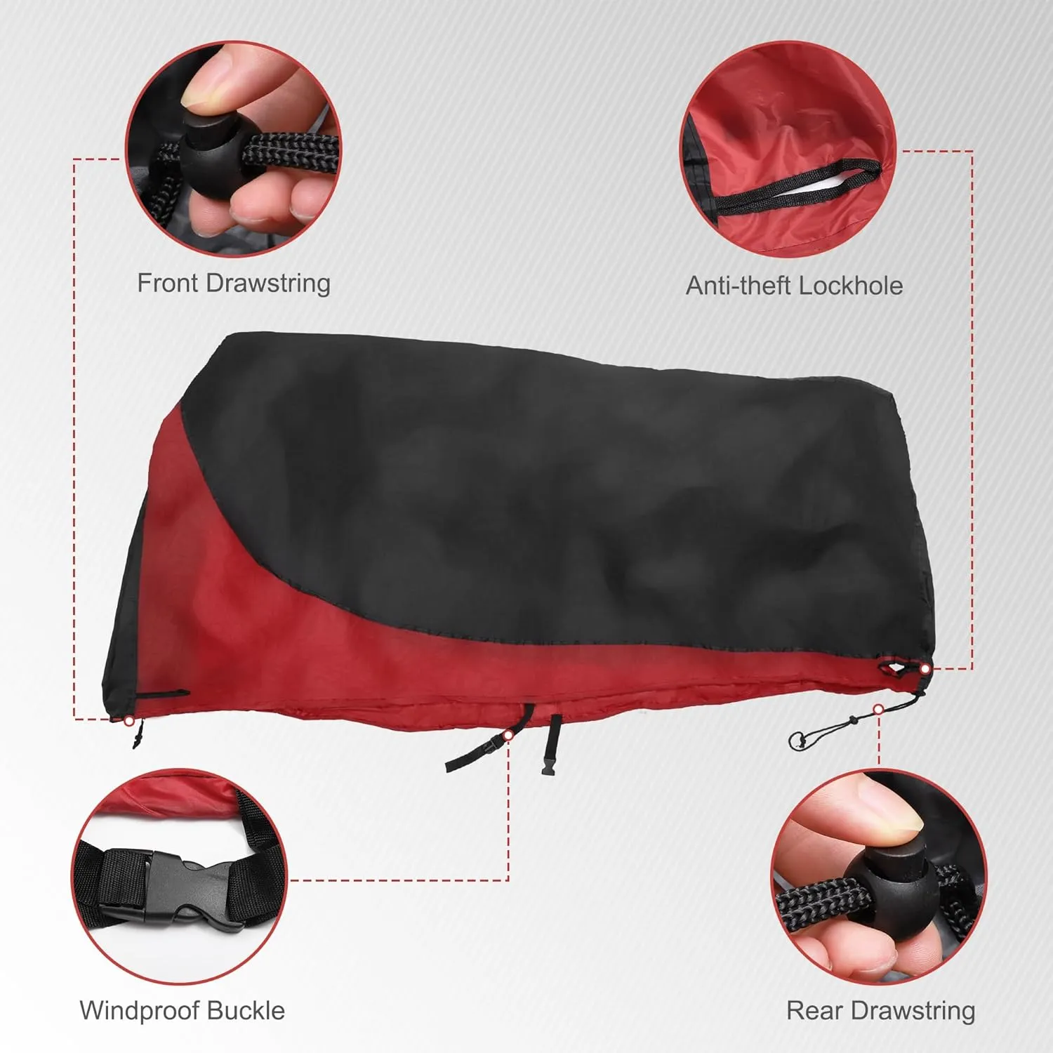 uxcell Bike Cover Outdoor Waterproof Bicycle Cover Sun Dust Wind Proof Bike Rain Covers for Mountain Road Electric City Bike