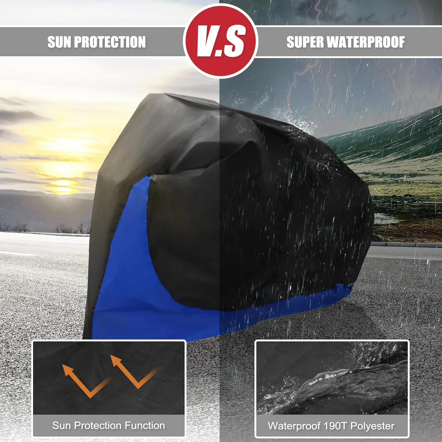 uxcell Bike Cover Outdoor Waterproof Bicycle Cover Sun Dust Wind Proof Bike Rain Covers for Mountain Road Electric City Bike