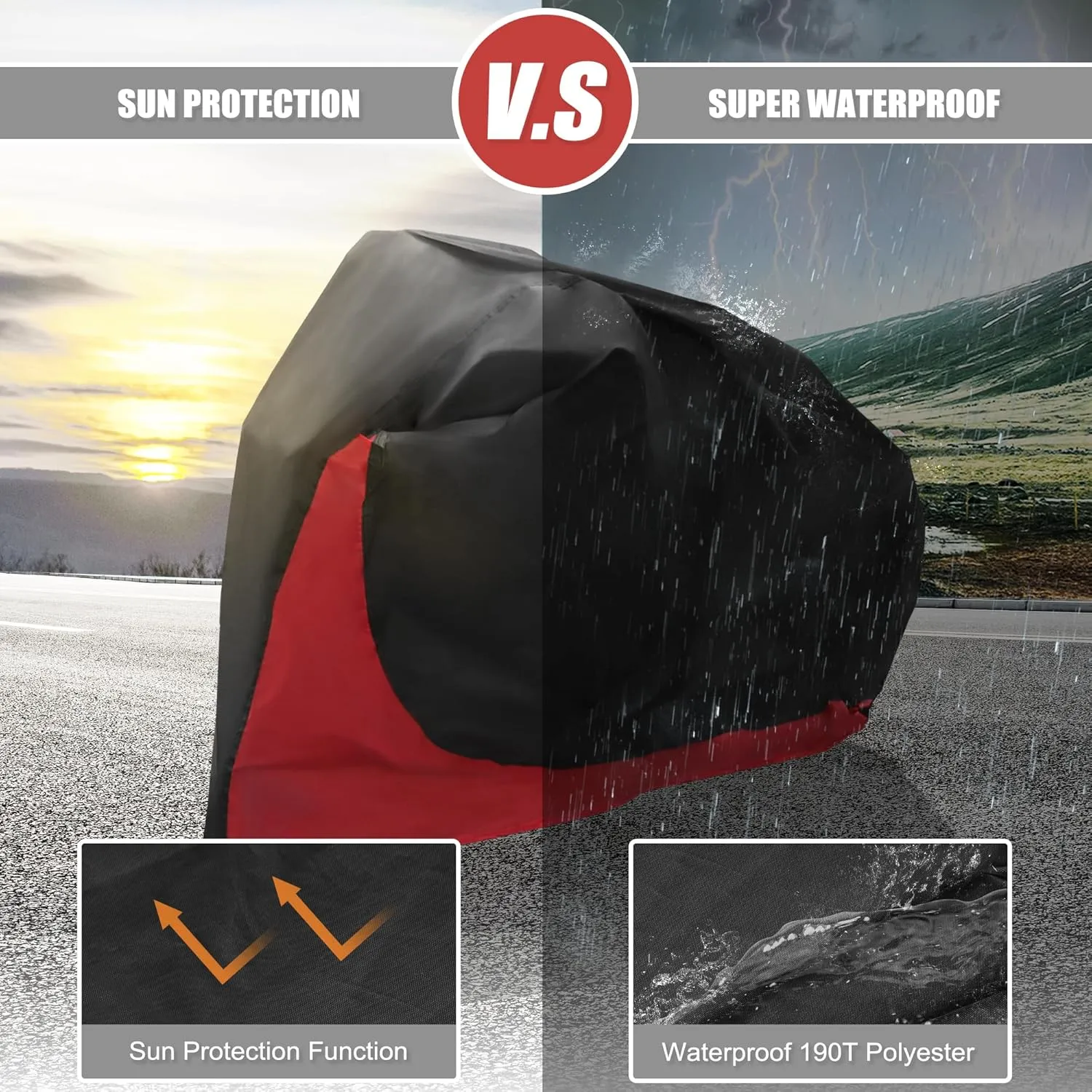 uxcell Bike Cover Outdoor Waterproof Bicycle Cover Sun Dust Wind Proof Bike Rain Covers for Mountain Road Electric City Bike