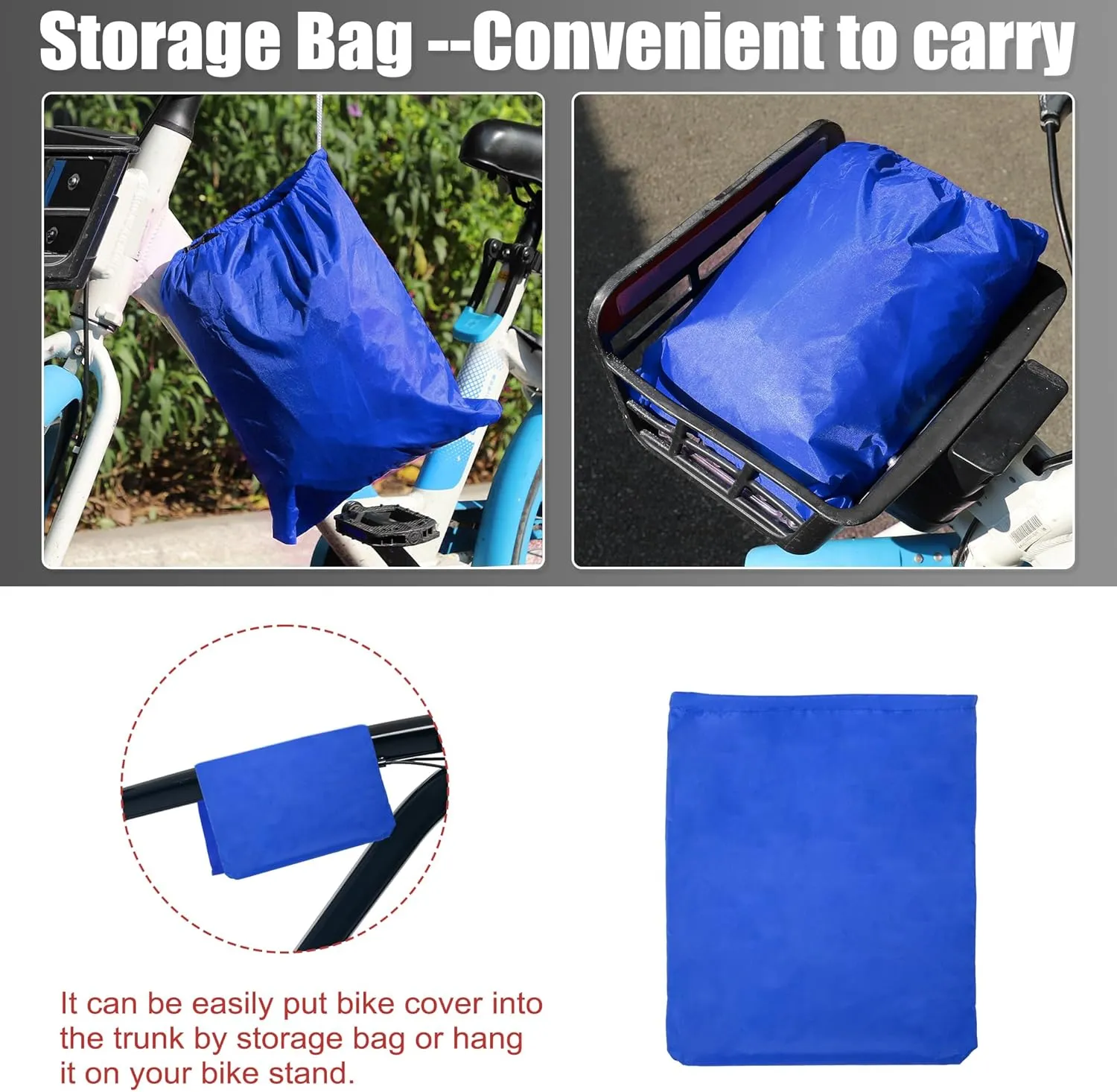 uxcell Bike Cover Outdoor Waterproof Bicycle Cover Sun Dust Wind Proof Bike Rain Covers for Mountain Road Electric City Bike