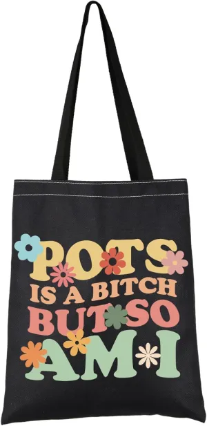 VAMSII POTS Awareness Gift POTS Tote Bag POTS Fighter Warrior Patient Handbag Dysautonomia Awareness Gift