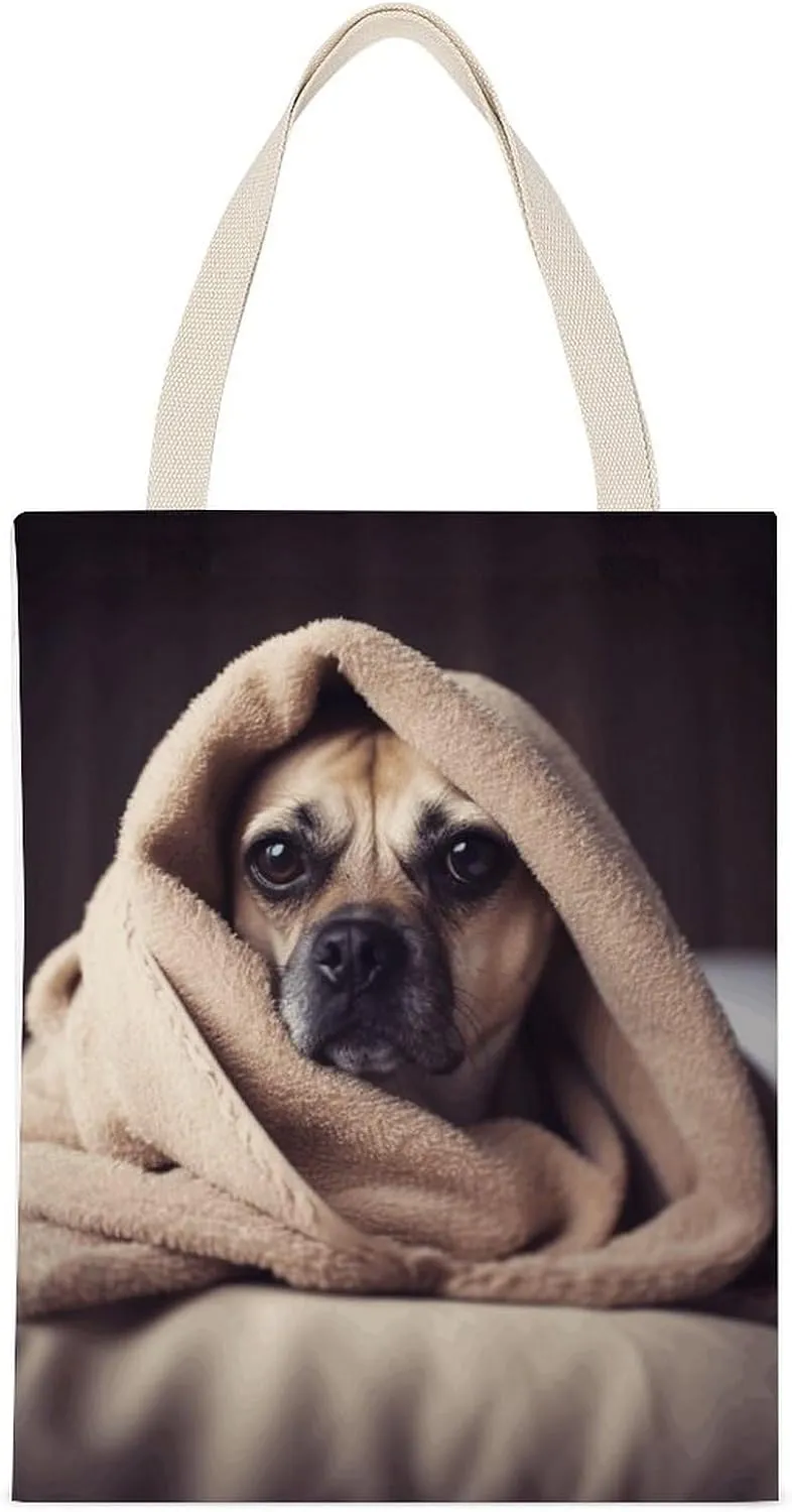 Versatile Canvas Tote Bag,single-sided Print Large Capacity Canvas Tote Bag,foldable Tote Bag,fabric Tote Bag
