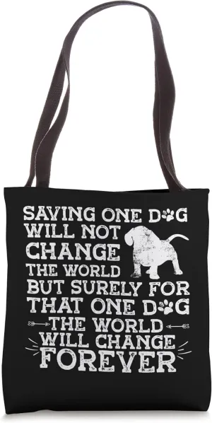 Vintage Animal Rescue Dog Lover Abandoned Dogs Adoption Tote Bag