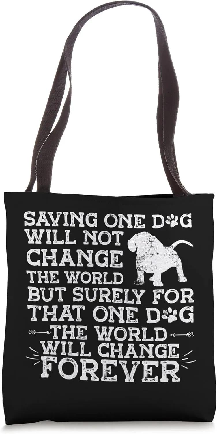 Vintage Animal Rescue Dog Lover Abandoned Dogs Adoption Tote Bag