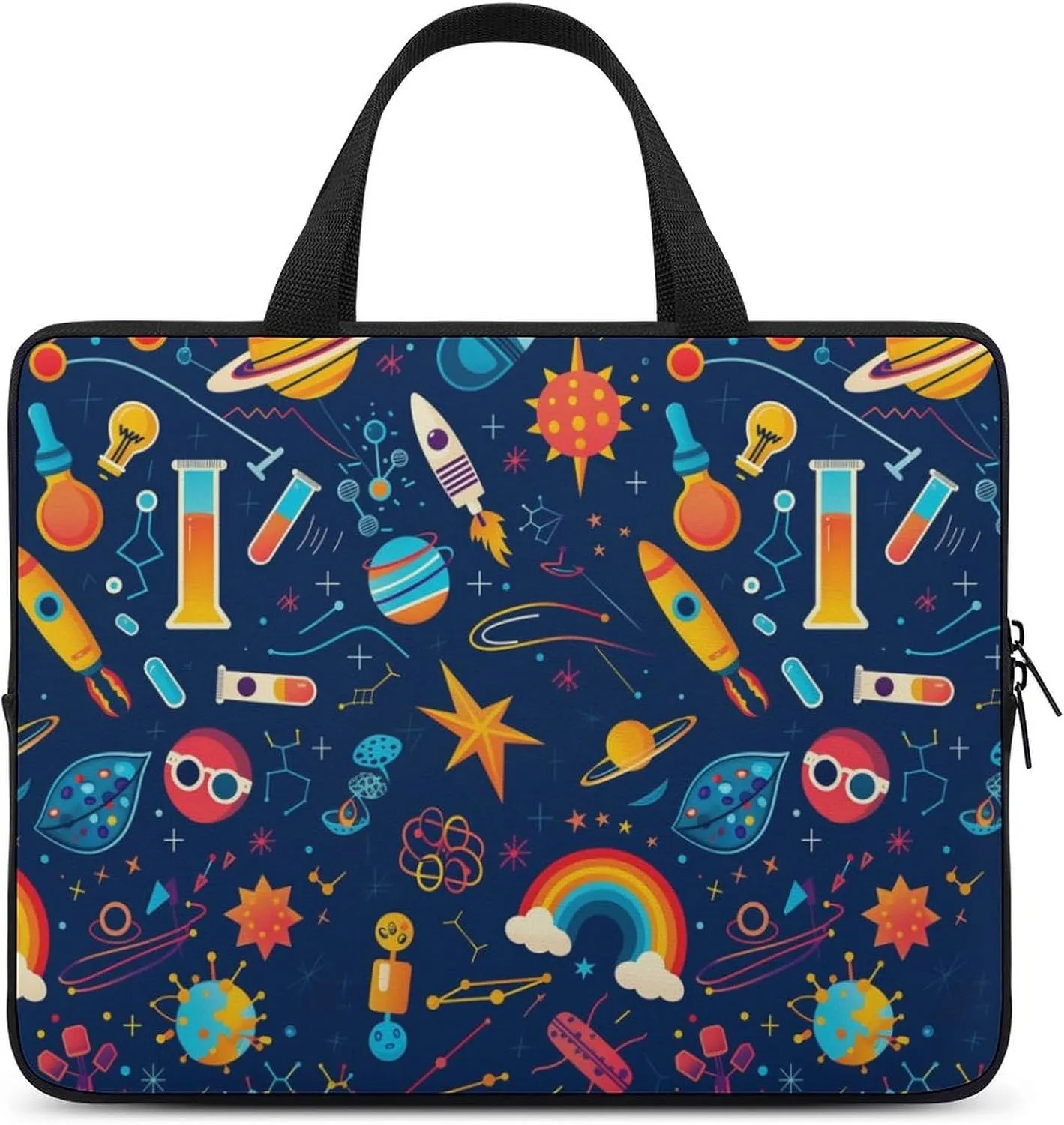 Vitality Fun Science Icons Laptop Bag Laptop Case Computer Messenger Bag with Adjustable Shoulder Strap