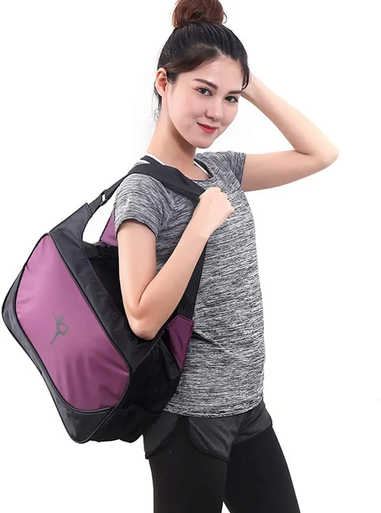Water Proof Yoga Mat Bag, Large Capacity Sport Handbag with Viscose Design Shoulder Strap for Yoga