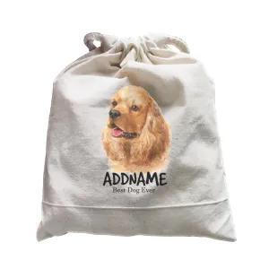 Watercolor Dog Cocker Spaniel Best Dog Ever Addname Satchel