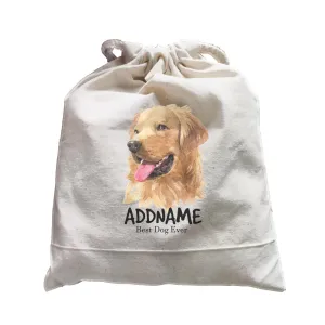 Watercolor Dog Golden Retriever Left Best Dog Ever Addname Satchel