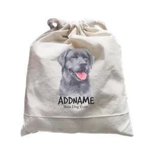 Watercolor Dog Labrador Black Best Dog Ever Addname Satchel