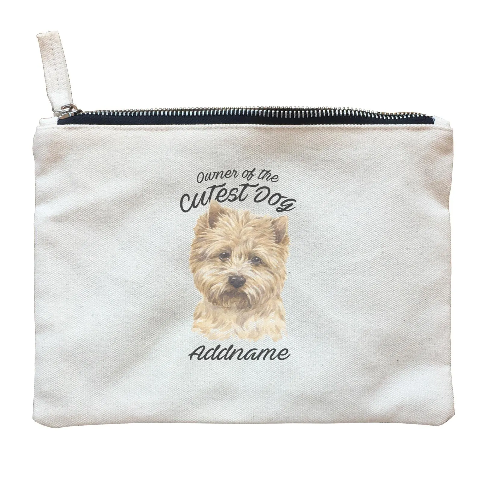 Watercolor Dog Owner Of The Cutest Dog Cairn Terrier Addname Zipper Pouch