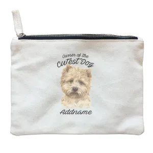 Watercolor Dog Owner Of The Cutest Dog Cairn Terrier Addname Zipper Pouch