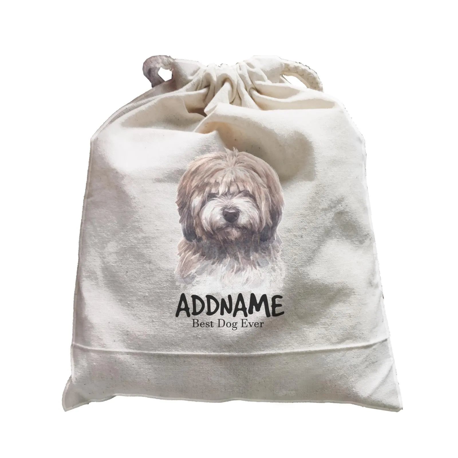 Watercolor Dog Tibetan Best Dog Ever Addname Satchel