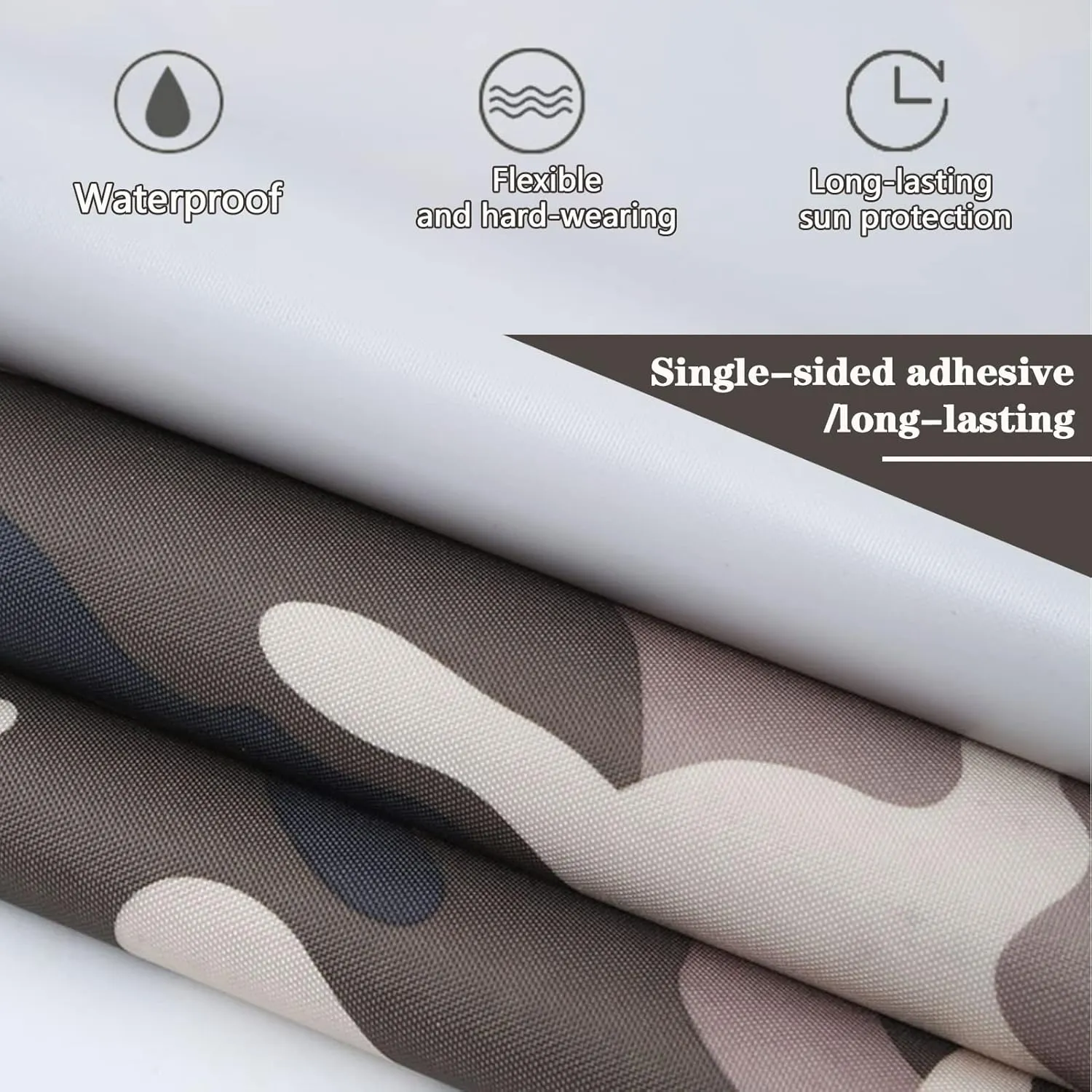Waterproof Tarpaulin Camouflage Tarp Sheet Heavy Duty Groundsheet,0.4mm Thick Caravan Camo Cover Protective Rainproof Canopy Tent with Grommets (Size:3x7m)