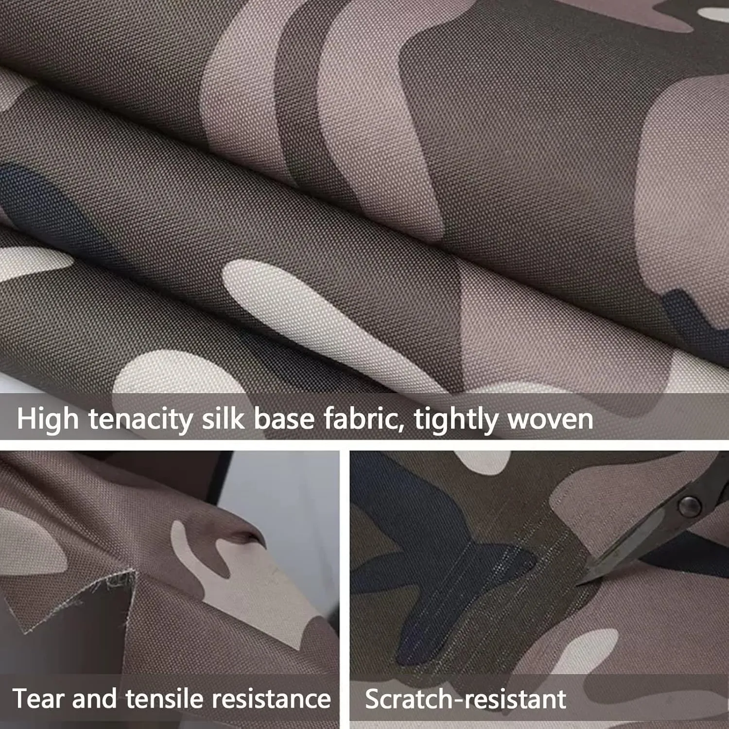 Waterproof Tarpaulin Camouflage Tarp Sheet Heavy Duty Groundsheet,0.4mm Thick Caravan Camo Cover Protective Rainproof Canopy Tent with Grommets (Size:3x7m)
