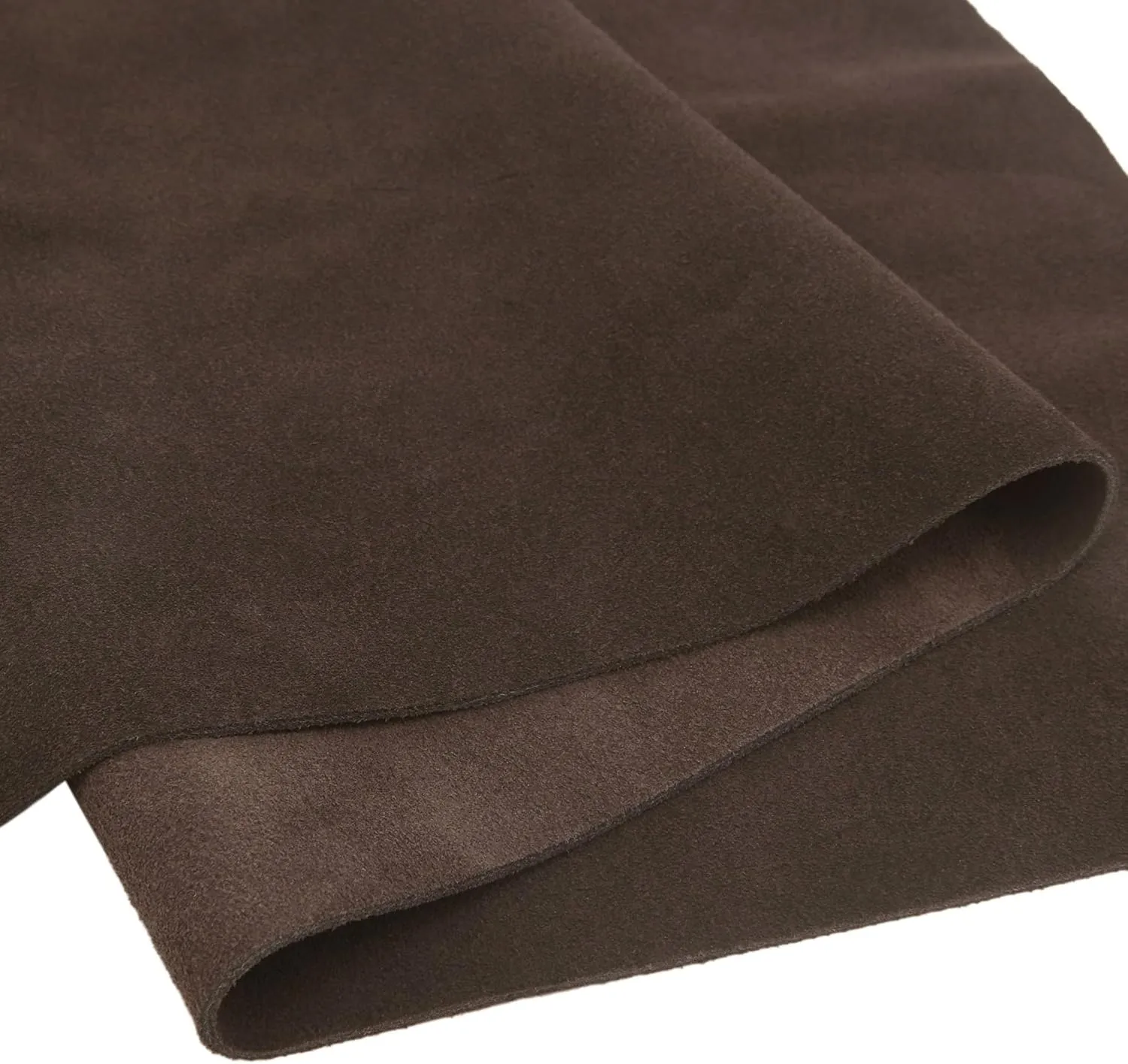 WAYNE'S DOG 3/4 oz Suede Leather Square Cowhide Leather Craft for Moccasins, Leathercraft, Bag Linings, Approns, Saddle Parts (Coffee, 12"x12")