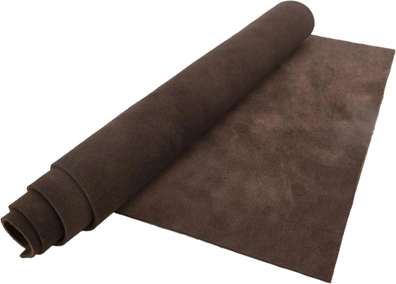 WAYNE'S DOG 3/4 oz Suede Leather Square Cowhide Leather Craft for Moccasins, Leathercraft, Bag Linings, Approns, Saddle Parts (Coffee, 12"x12")