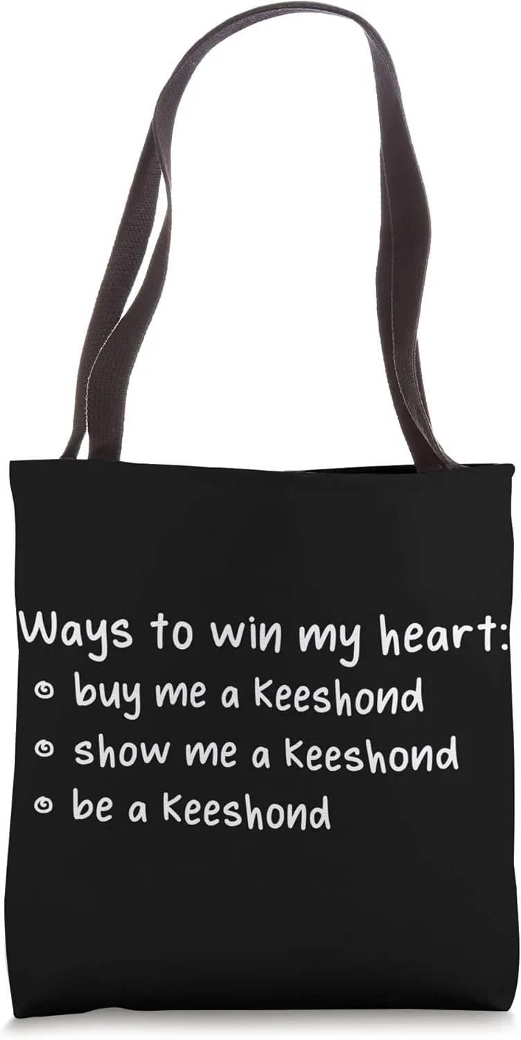Ways To Win My Heart Keeshond Dog Lover German Spitz Tote Bag