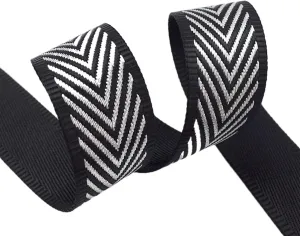 Webbing 3 Meters Nylon 38mm 1.3mm Thick Jacquard Webbings Tapes Bag Strap Belt Ribbons for DIY Clothes Bias Binding Sewing Accessories(Silver 38mm)