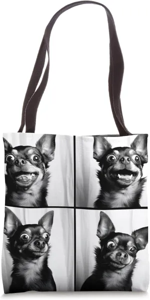 Weird Chihuahua Photoshoot Funny Dog Face Chihuahua Mom Tote Bag