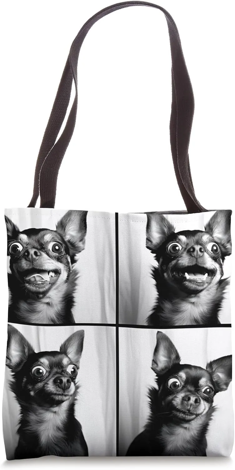 Weird Chihuahua Photoshoot Funny Dog Face Chihuahua Mom Tote Bag