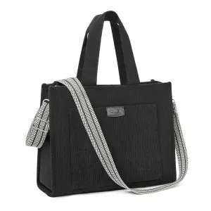Wide Purse Strap Crossbody Purses Adjustable Replacement Shoulder Handbag Strap—Black
