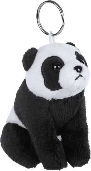 Wild Republic Clips Panda Plush Toy 8 cm Cuddly Toy Stuffing Made from Spun Recycled Water Bottles