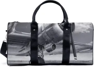 Wilderness Landscape With Bears Sport Gym Bag Travel Yoga Camping Large Shoulder Duffle Bags Lightweight canvas Tote Bag Holdall for Men and Women