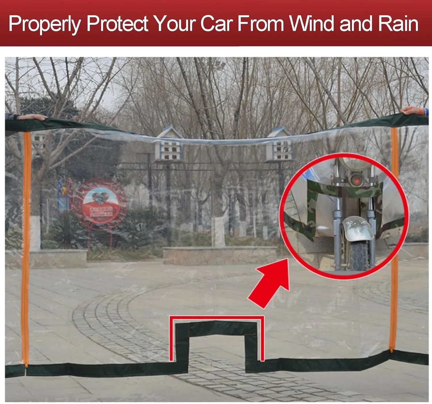 Windproof Electric Tricycle Cover, Reflective Tricycle Canvas Awning, Tricycle Frame Canopy, Adult Tricycle Cover,Electric Tricycle Protective Cover,Rain Sun Snow Proof,90cm/35in