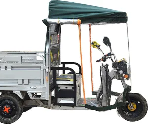 Windproof Electric Tricycle Cover, Reflective Tricycle Canvas Awning, Tricycle Frame Canopy, Adult Tricycle Cover,Electric Tricycle Protective Cover,Rain Sun Snow Proof,90cm/35in