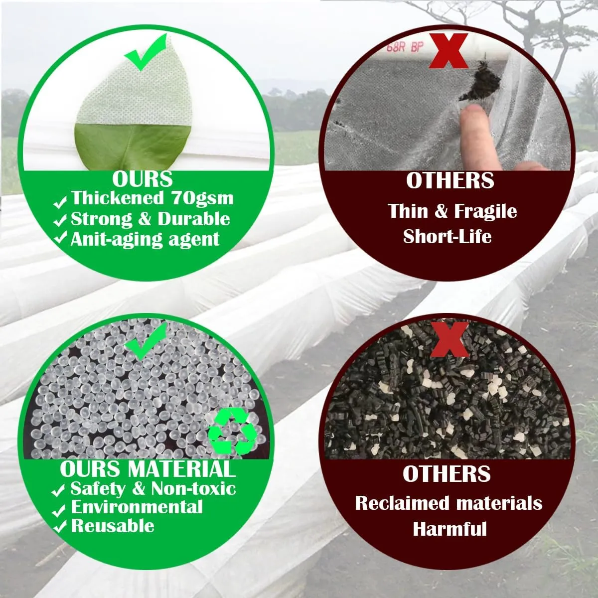 Winter Plant Pot Cover, 2 Pack Plant Cover Freeze Protection Thickened Blanket Frost Protection Reusable Frost Cover Bags for Outdoor Plants Anti-Frost Pest Barrier for Tree, Shrub, Potted Plants