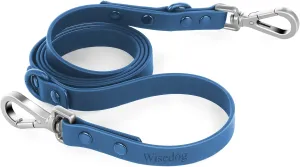 Wisedog Waterproof Standard Dog Leashes with 2 Hooks, 5 ft/ 6 ft Lengths, Adjustable for Traffic Control Safety, for Small, Medium & Large Dogs Walking (Navy,L)