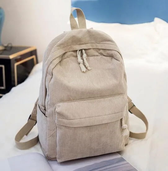Women Backpack Corduroy