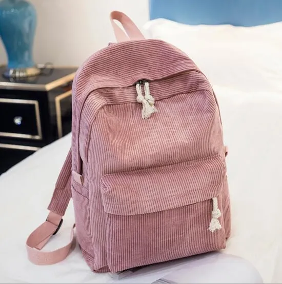 Women Backpack Corduroy