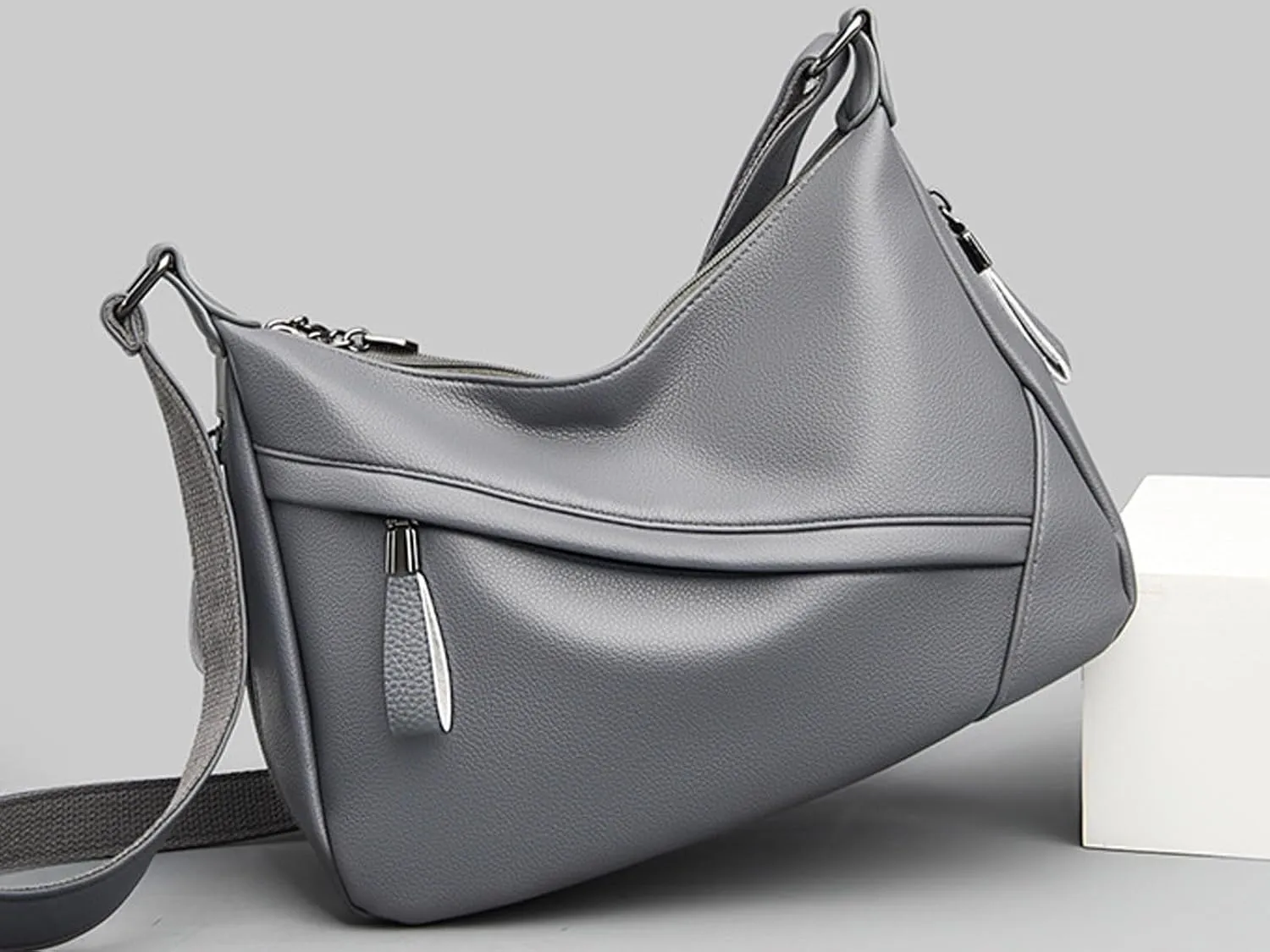 Women Classic Crossbody Bag Soft PU Leather Zipper Shoulder Purse Handbag Satchel