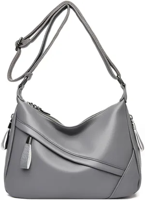 Women Classic Crossbody Bag Soft PU Leather Zipper Shoulder Purse Handbag Satchel