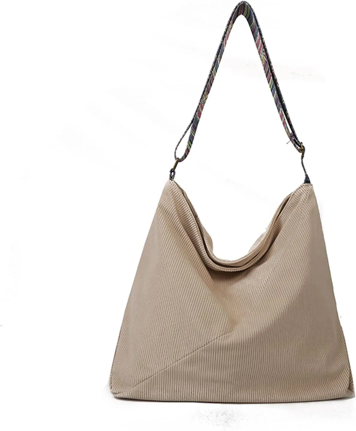 Women Corduroy Tote Bag Large Shoulder Hobo Bag for Women Boho Casual Handbag Purse