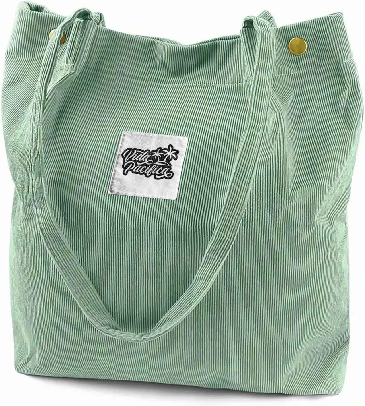 Women Corduroy Tote Bag: Shoulder Bag Big Capacity with Pockets Organizer Casual