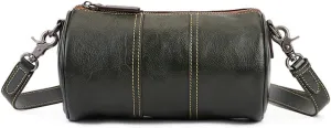 Women Sling Bag Purse Crossbody Shoulder Bag Leather Retro Cylindrical Mobile Phone Packet Satchel