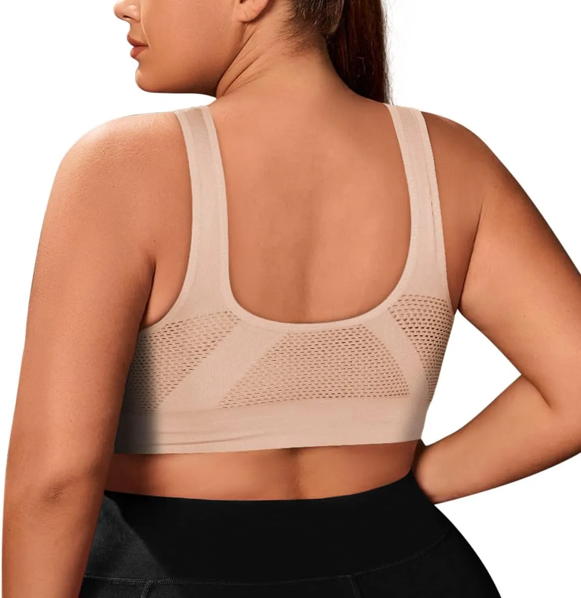 Women Sports Bra Comfortable Sleep Bras No Underwire Seamless Workout Yoga Bra of 3 Pack