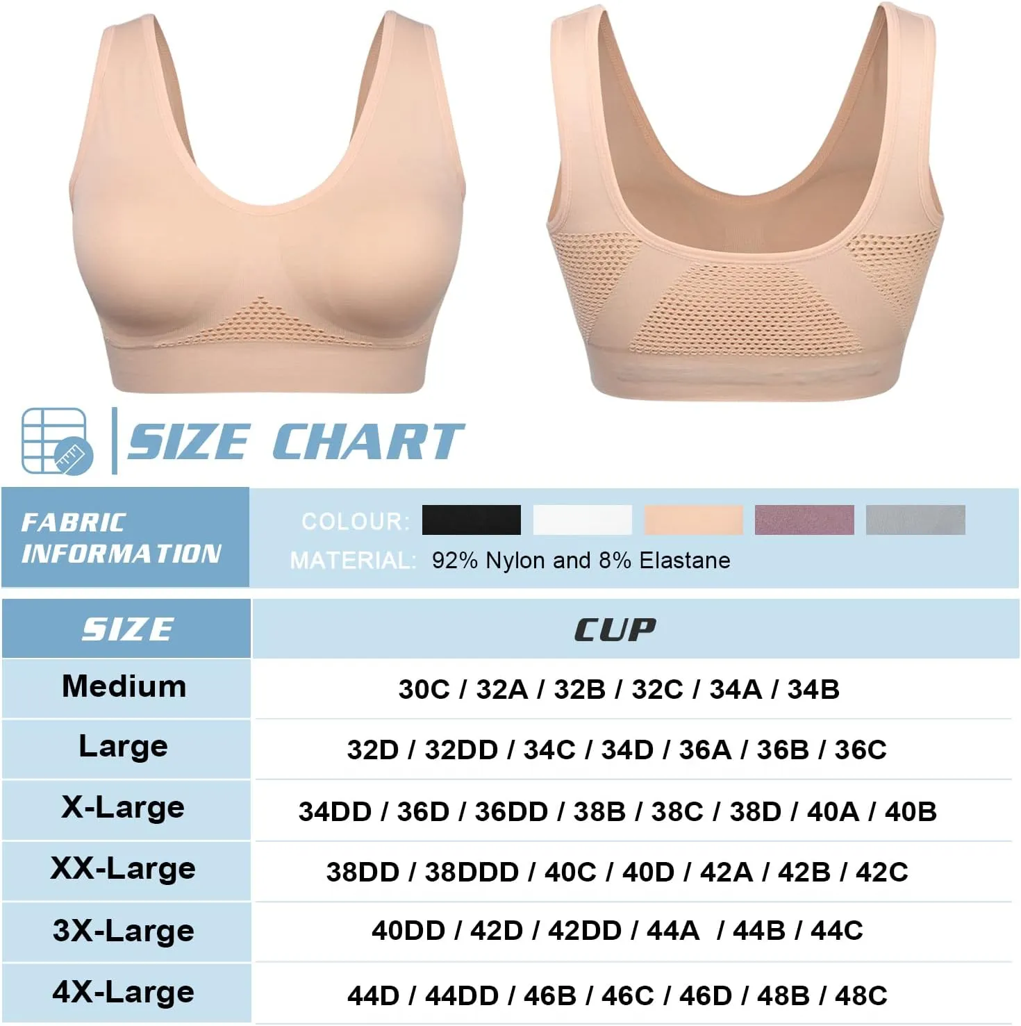 Women Sports Bra Comfortable Sleep Bras No Underwire Seamless Workout Yoga Bra of 3 Pack