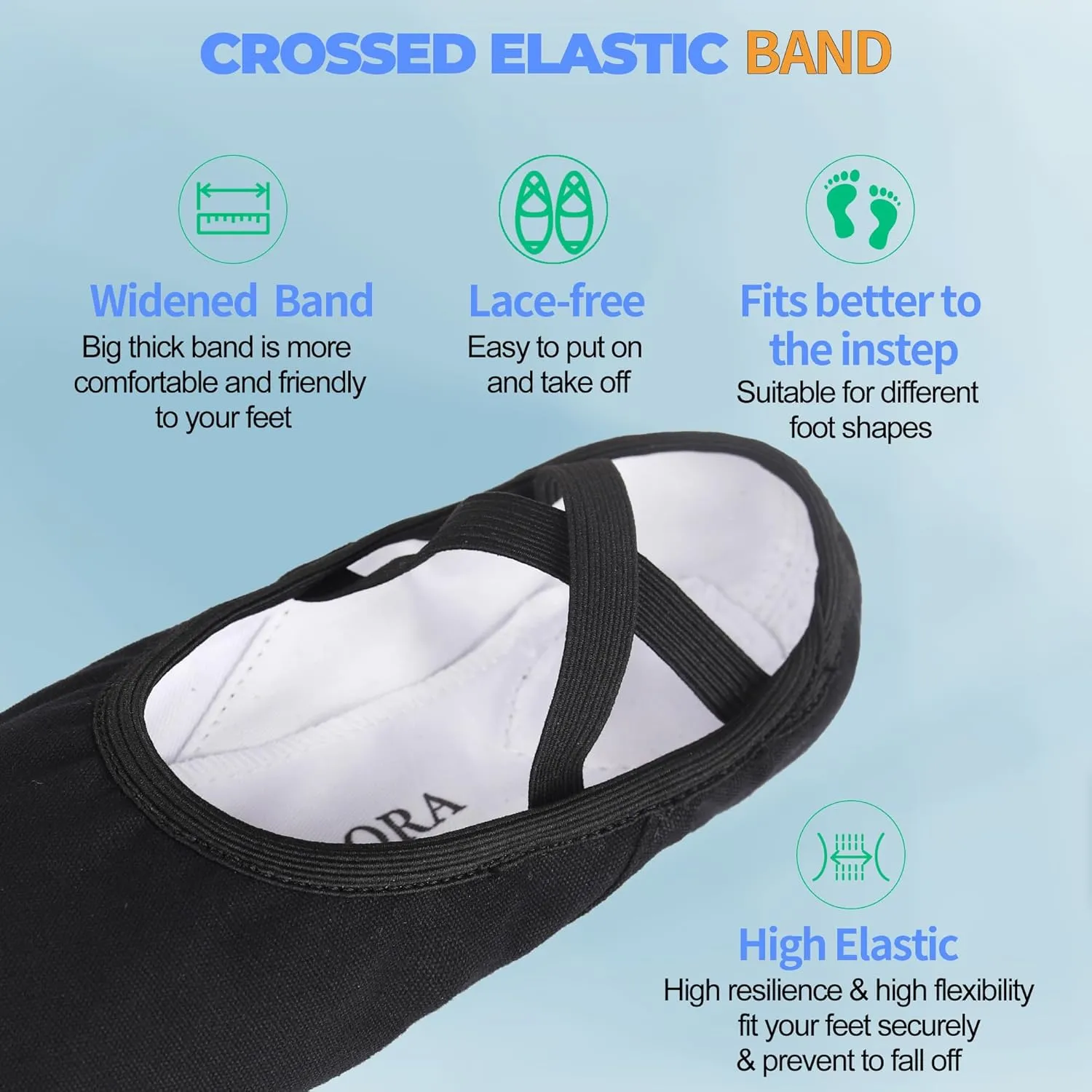 Women's Ballet Shoes Canvas Dance Slippers Yoga Practice Shoes for Girls/Adults