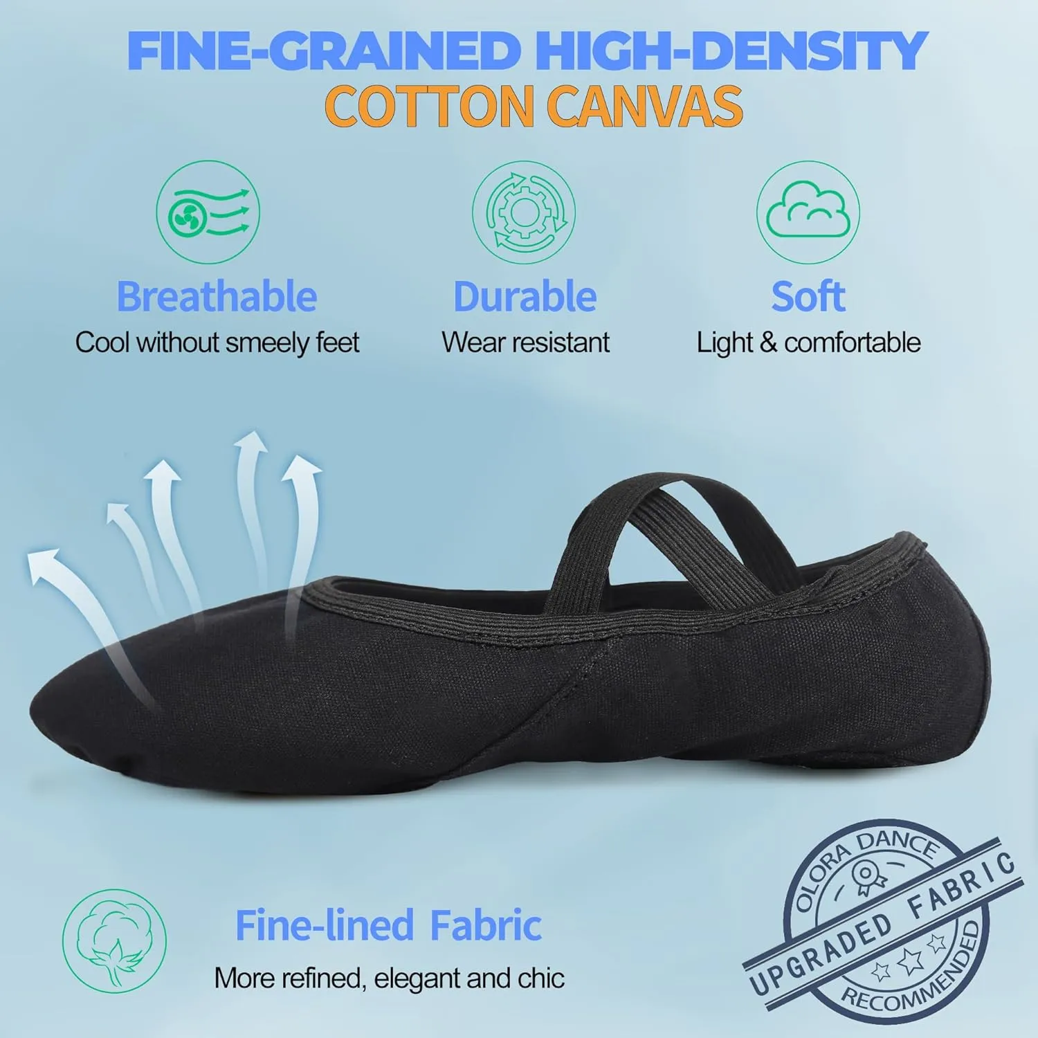 Women's Ballet Shoes Canvas Dance Slippers Yoga Practice Shoes for Girls/Adults